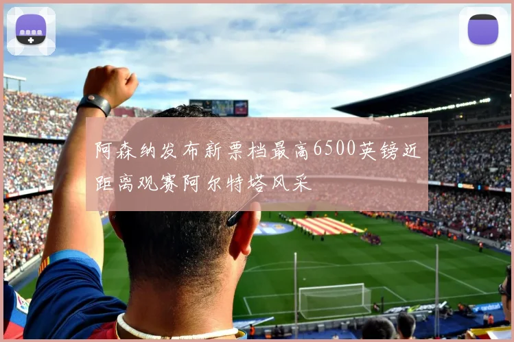 阿森纳发布新票档最高6500英镑近距离观赛阿尔特塔风采